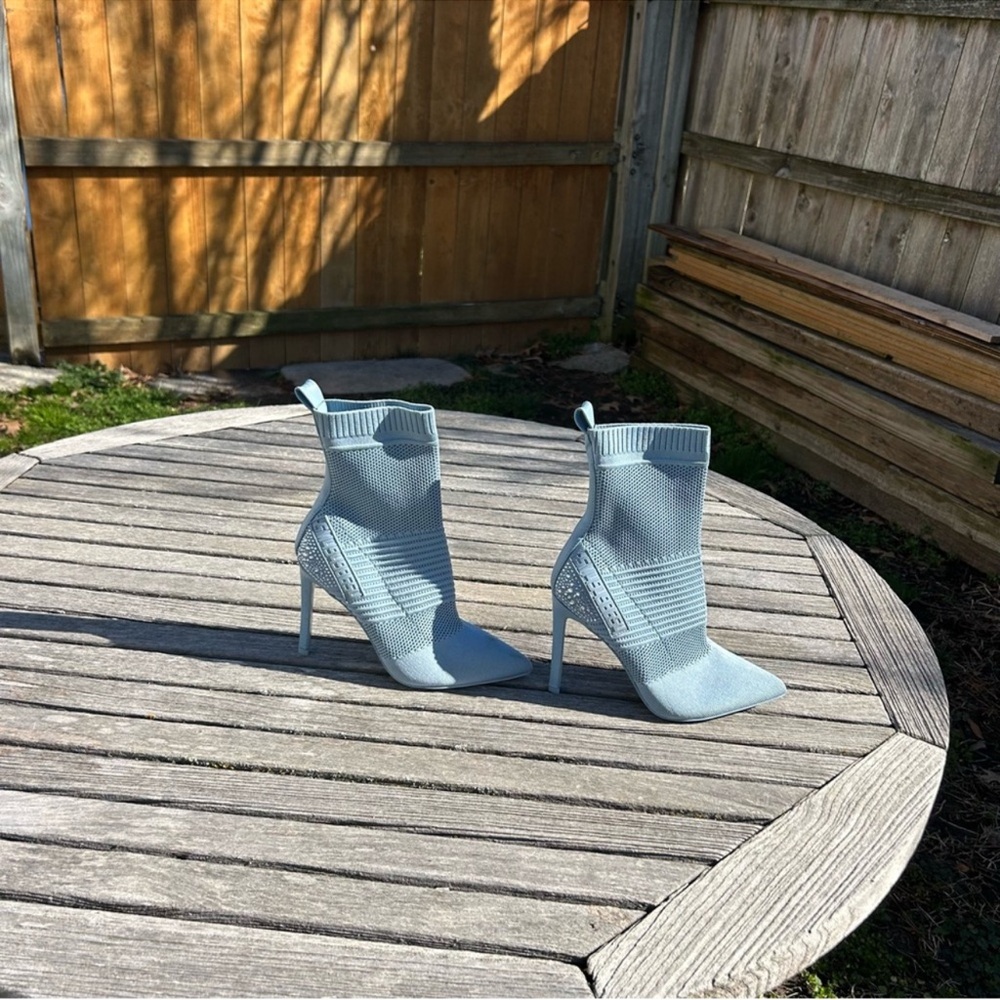 Steve Madden Sock Bootie The Maxwell Blue Rhinestone Size 8 Fall Winter Hot Cute View 5